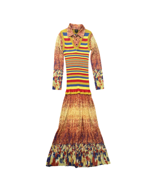 Jean Paul Gaultier Mesh Knit Maxi Dress