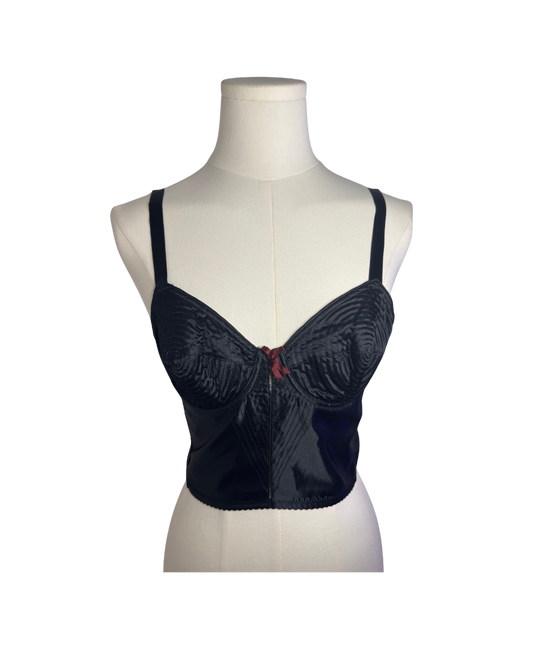 Jean Paul Gaultier Black Cone Bra Corset Top