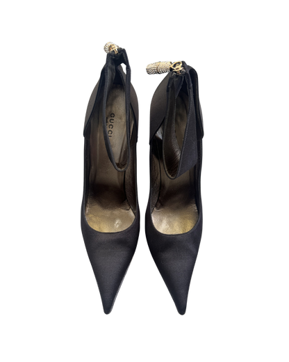 Gucci by Tom Ford Black Satin Pumps
