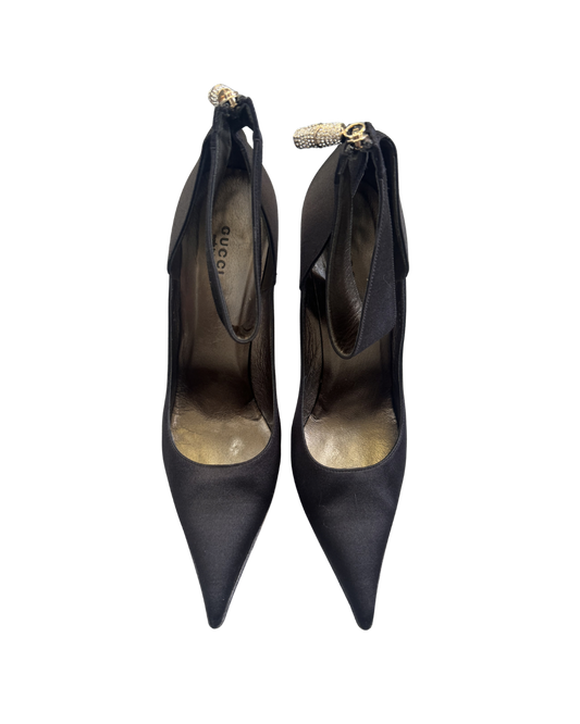 Gucci by Tom Ford Black Satin Pumps