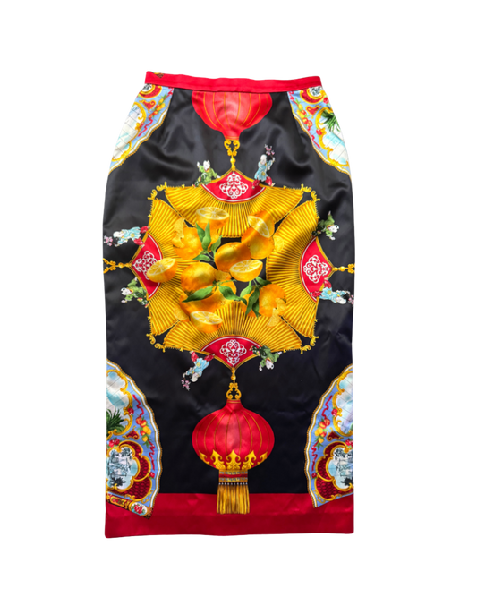 Dolce & Gabbana Silk Pencil Skirt