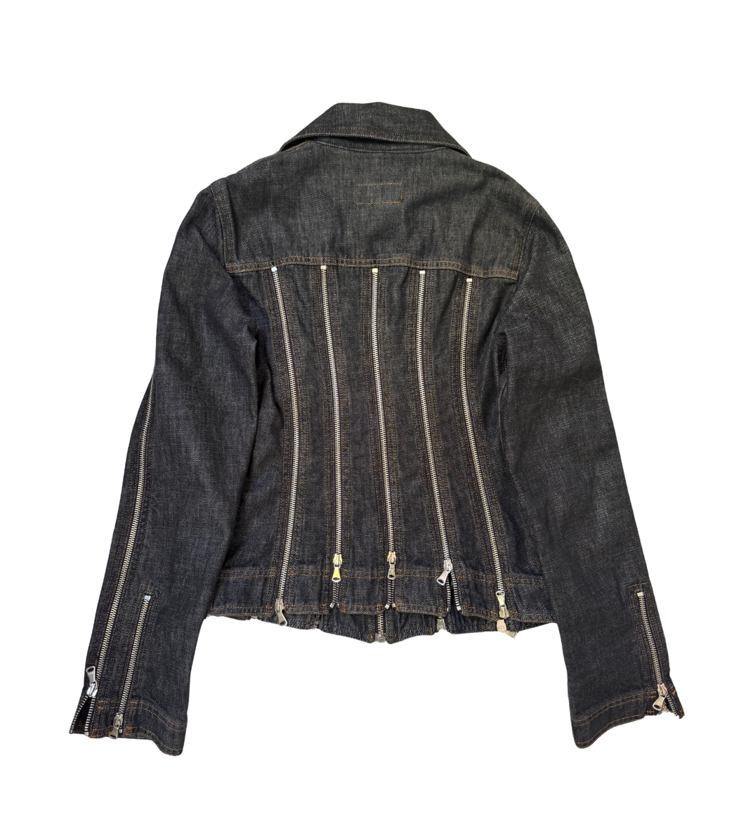 Dolce & Gabbana Zipper Shredder Denim Jacket