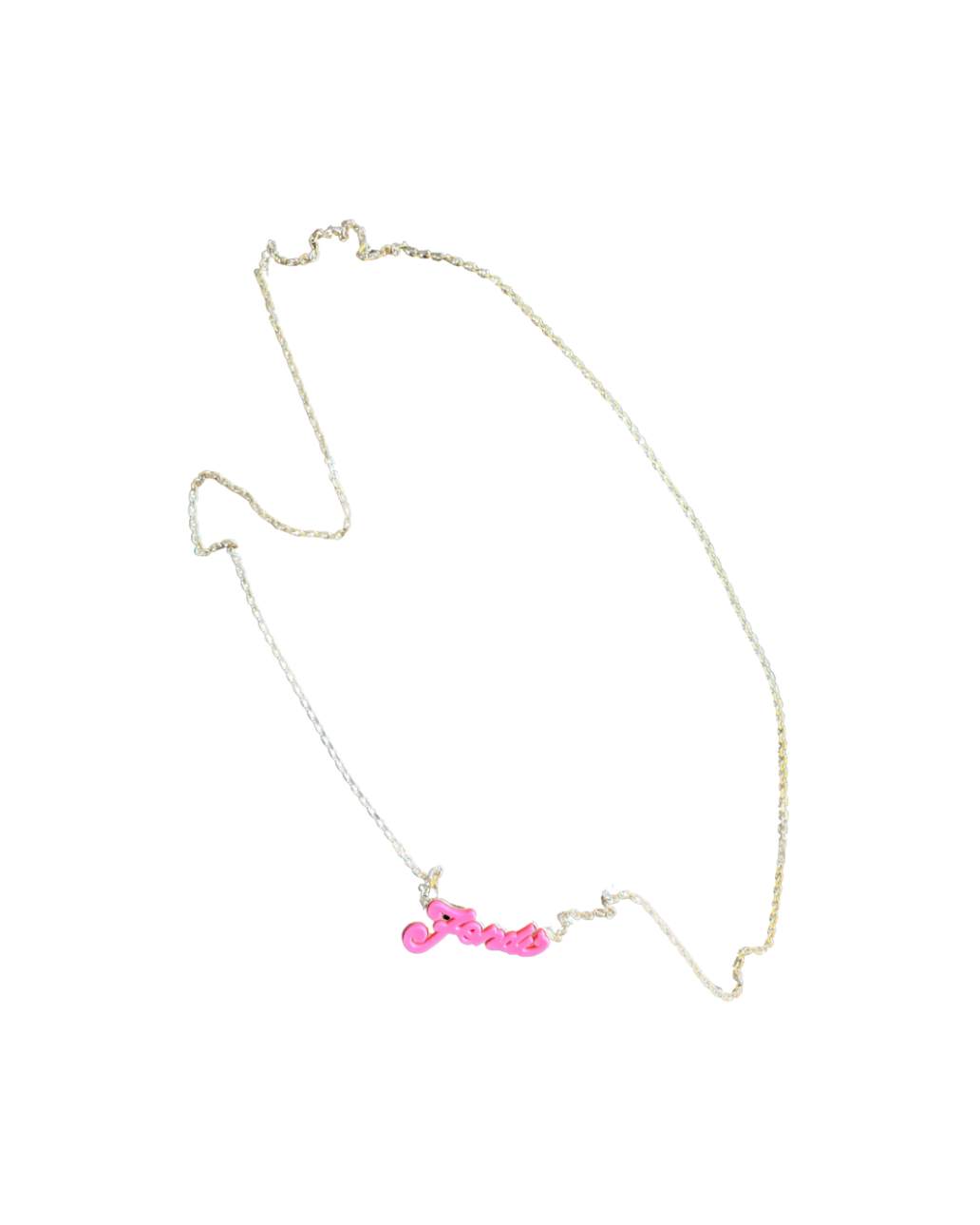 Fendi Gold & Pink Logo Chain
