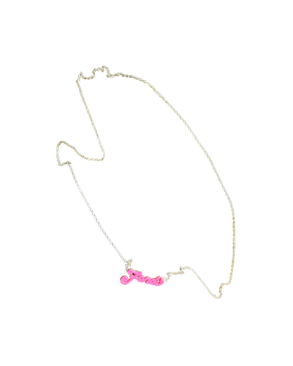 Fendi Gold & Pink Logo Chain