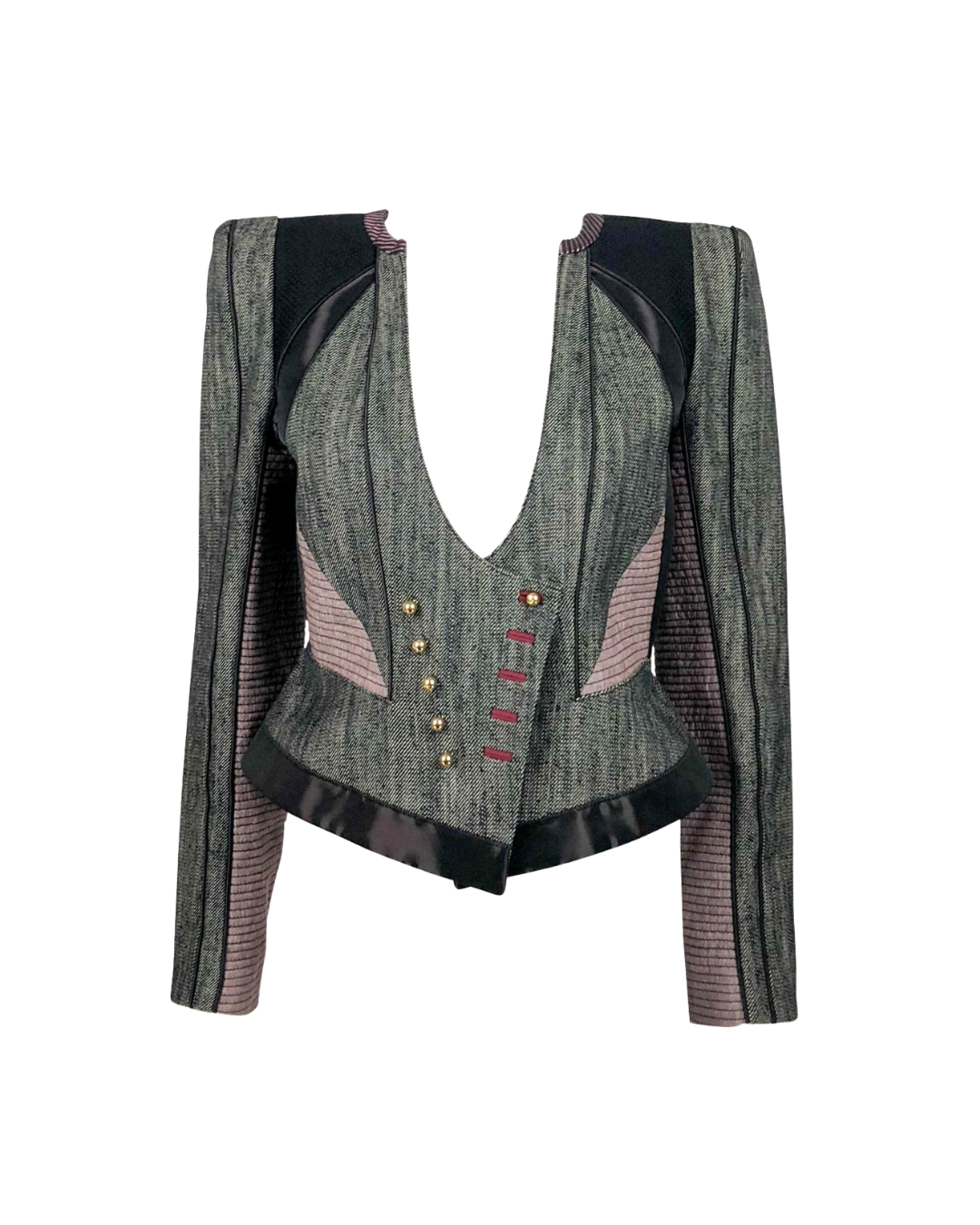 Louis Vuitton Denim Mixed Material Corset Jacket