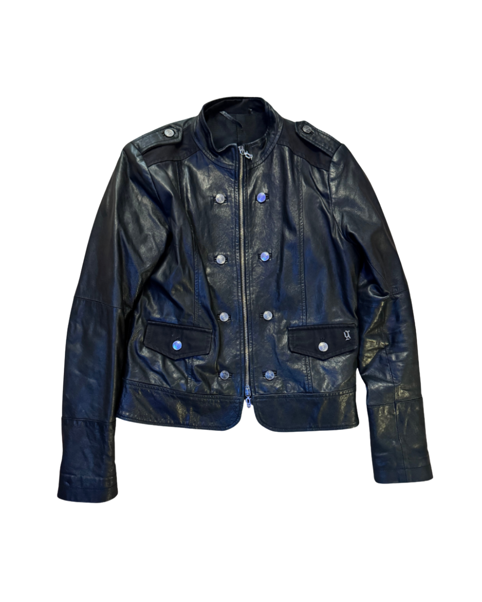 John Galliano Leather Military Style Jacket