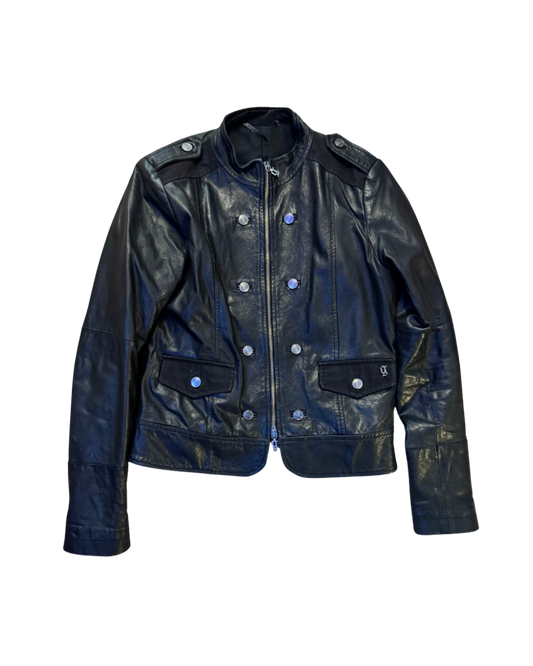 John Galliano Leather Military Style Jacket