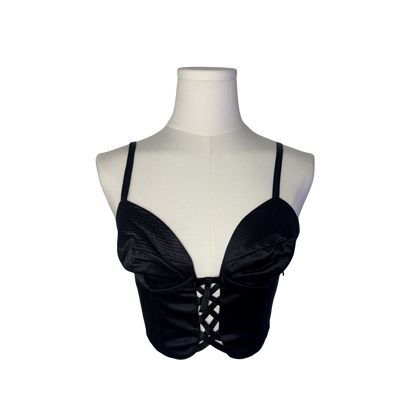 Versus Versace Satin Bustier Crop Top