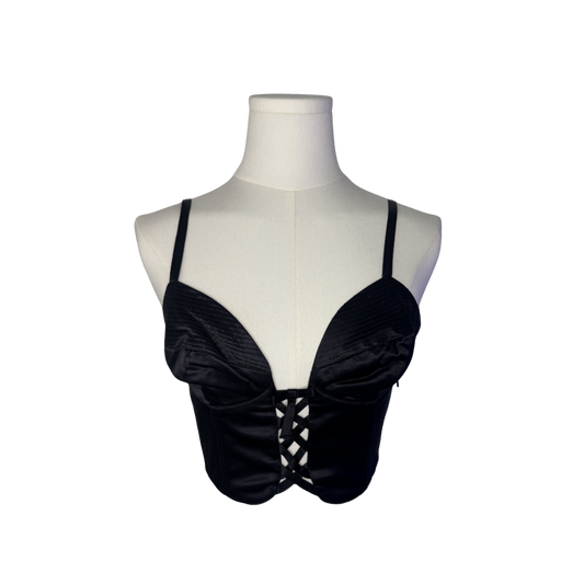 Versus Versace Satin Bustier Crop Top