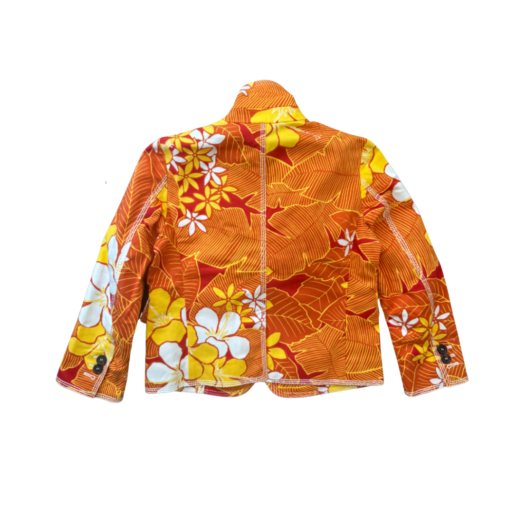 Dsquared² ¾ Sleeve Denim Floral Print Jacket