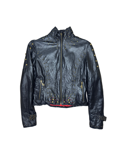 Wilsons Leather “Peace Love” Studded Jacket