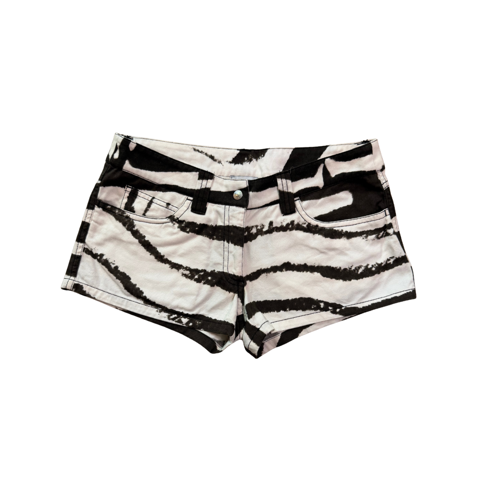 Dolce & Gabbana Brown Zebra Mini Shorts