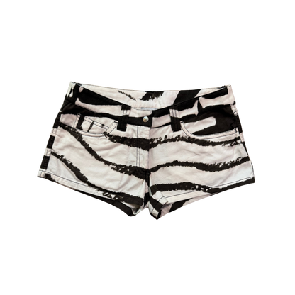 Dolce & Gabbana Brown Zebra Mini Shorts