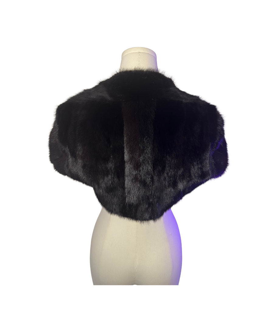 Vintage Black Mink Capelet