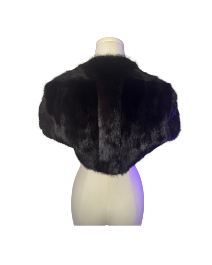 Vintage Black Mink Capelet