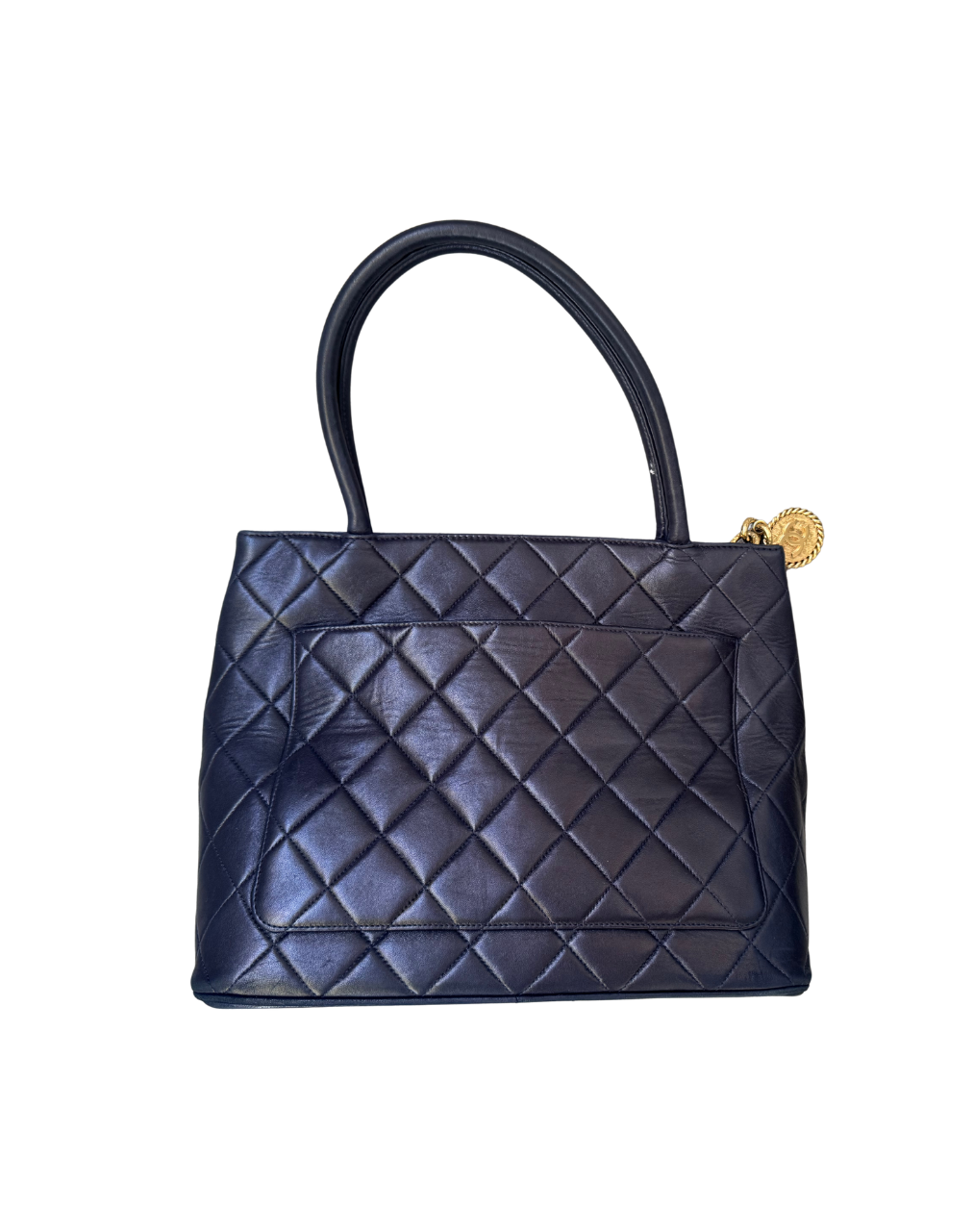 Chanel Quilted Lambskin Leather Medallion Tote Bag
