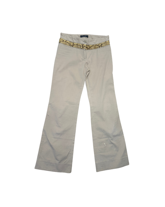 Dolce & Gabbana Snakeskin Accent Pants