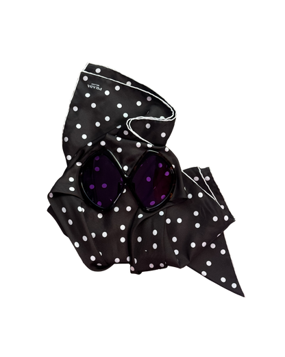 Prada Polka Dot & Purple Scarf Sunglasses