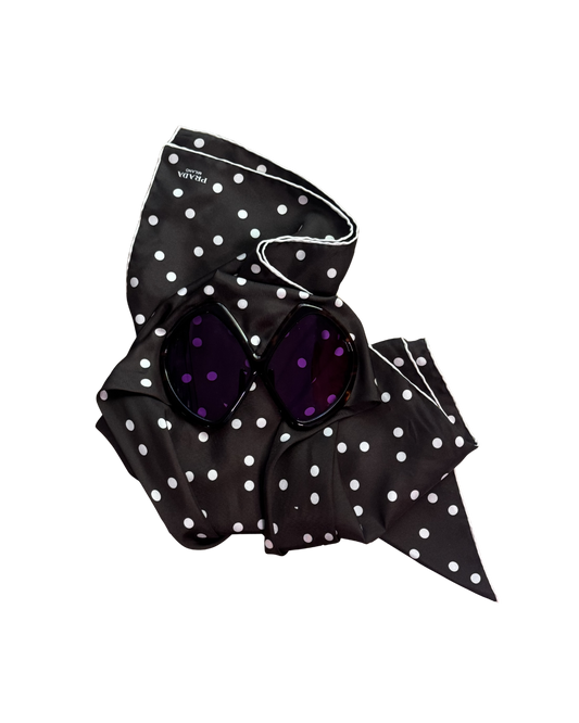 Prada Polka Dot & Purple Scarf Sunglasses