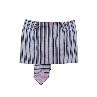 Dsquared² Tie Knot Pink Striped Mini Skirt