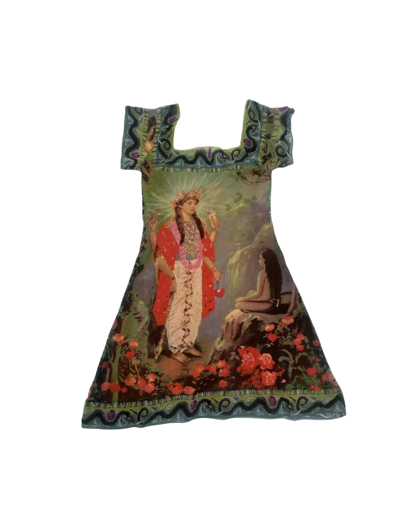 Jean Paul Gaultier Maille Frida Kahlo Mesh Mini Dress