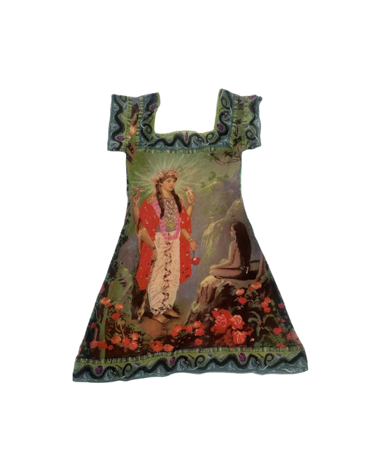 Jean Paul Gaultier Maille Frida Kahlo Mesh Mini Dress