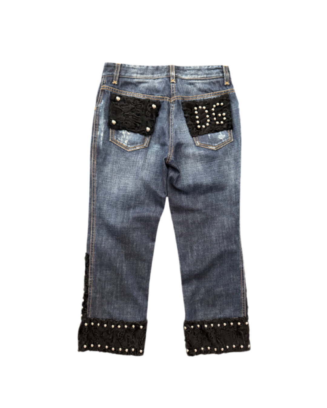 Dolce & Gabbana Denim Studded Capris