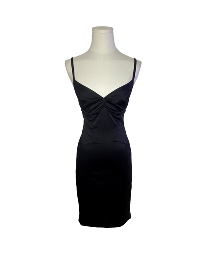 Just Cavalli Black Satin Bustier Dress
