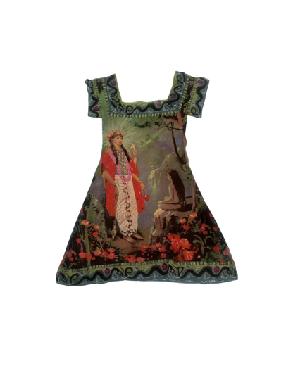 Jean Paul Gaultier Maille Frida Kahlo Mesh Mini Dress