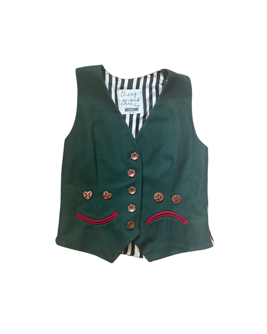 Moschino Smile Frown Face Vest Top