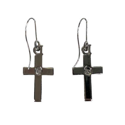 Christian Dior Rhinestone Cross Earrings
