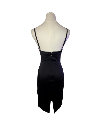 Just Cavalli Black Satin Bustier Dress