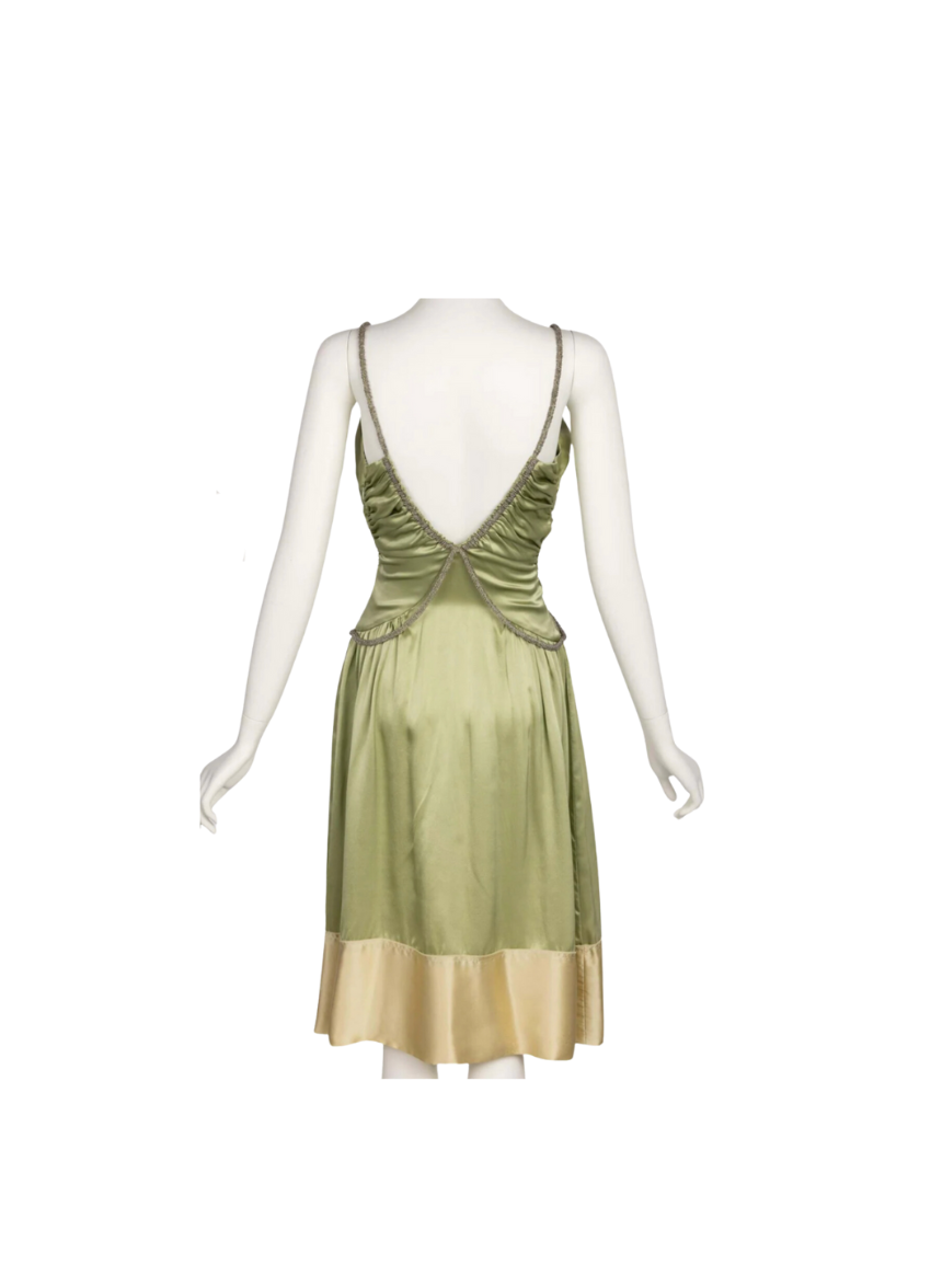 Chloé by Phoebe Philo Beaded Plunge Silk Dress