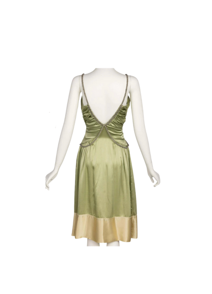 Chloé by Phoebe Philo Beaded Plunge Silk Dress