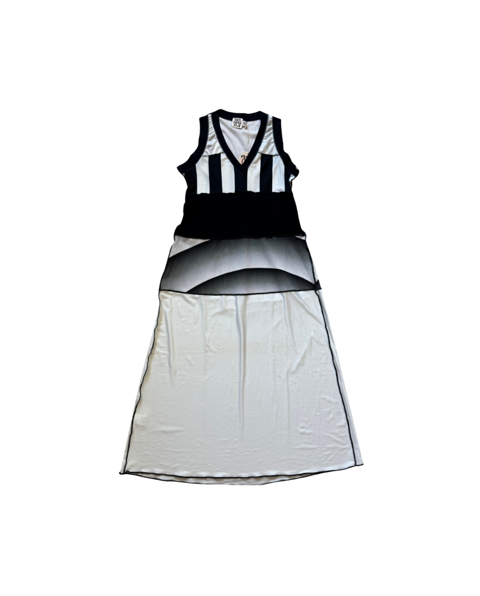 Jean Paul Gaultier Mesh Patchwork Midi Dress