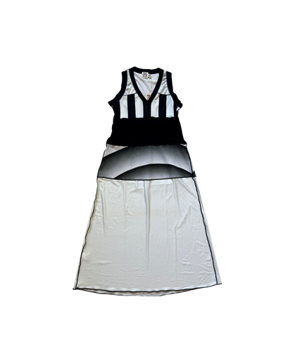 Jean Paul Gaultier Mesh Patchwork Midi Dress