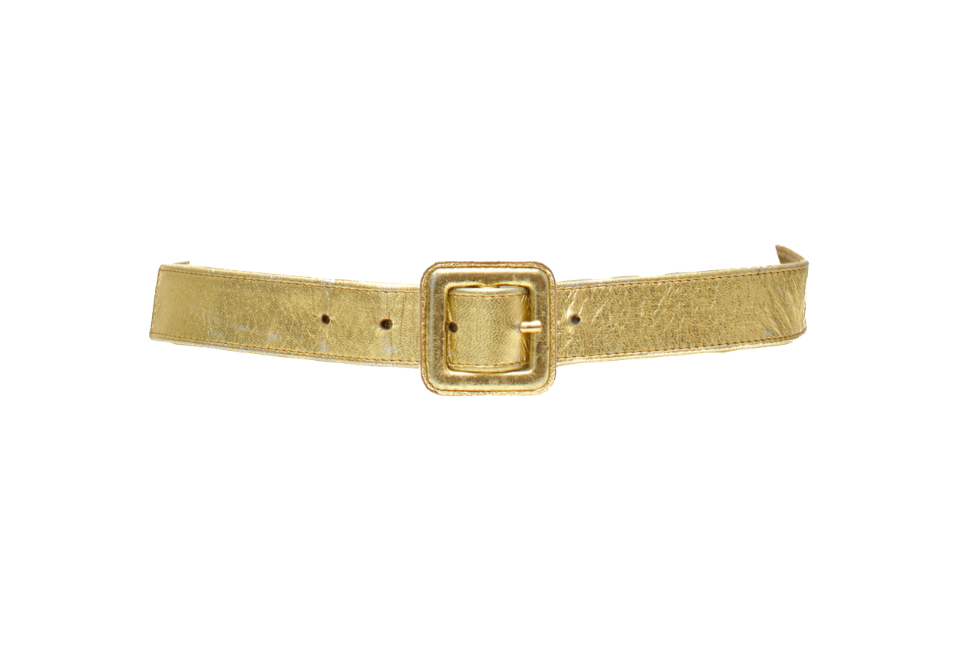 Saint Laurent Gold Leather Belt