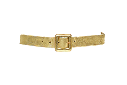 Saint Laurent Gold Leather Belt