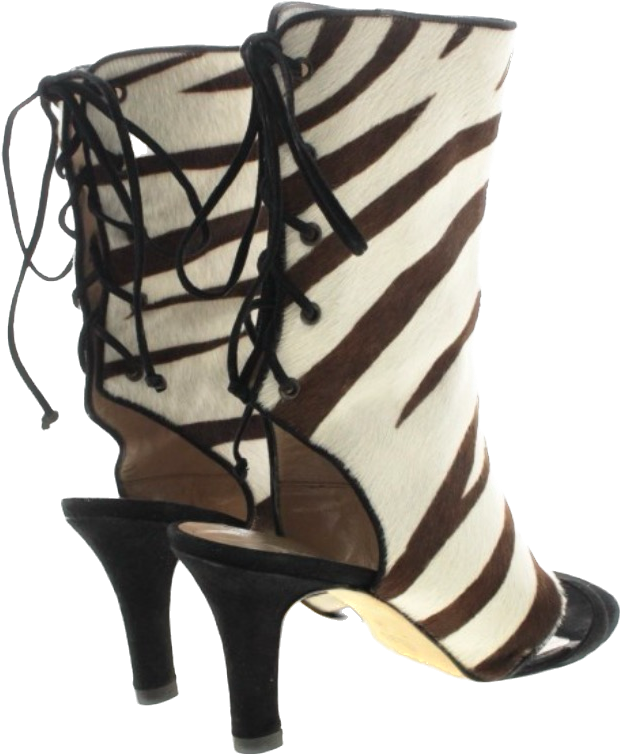 Manolo Blahnik Zebra Sandal Heels