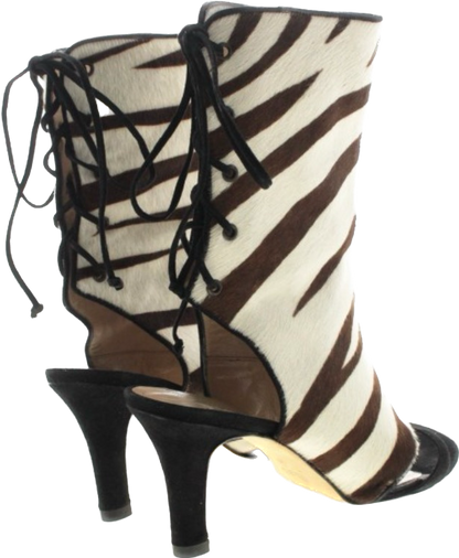 Manolo Blahnik Zebra Sandal Heels