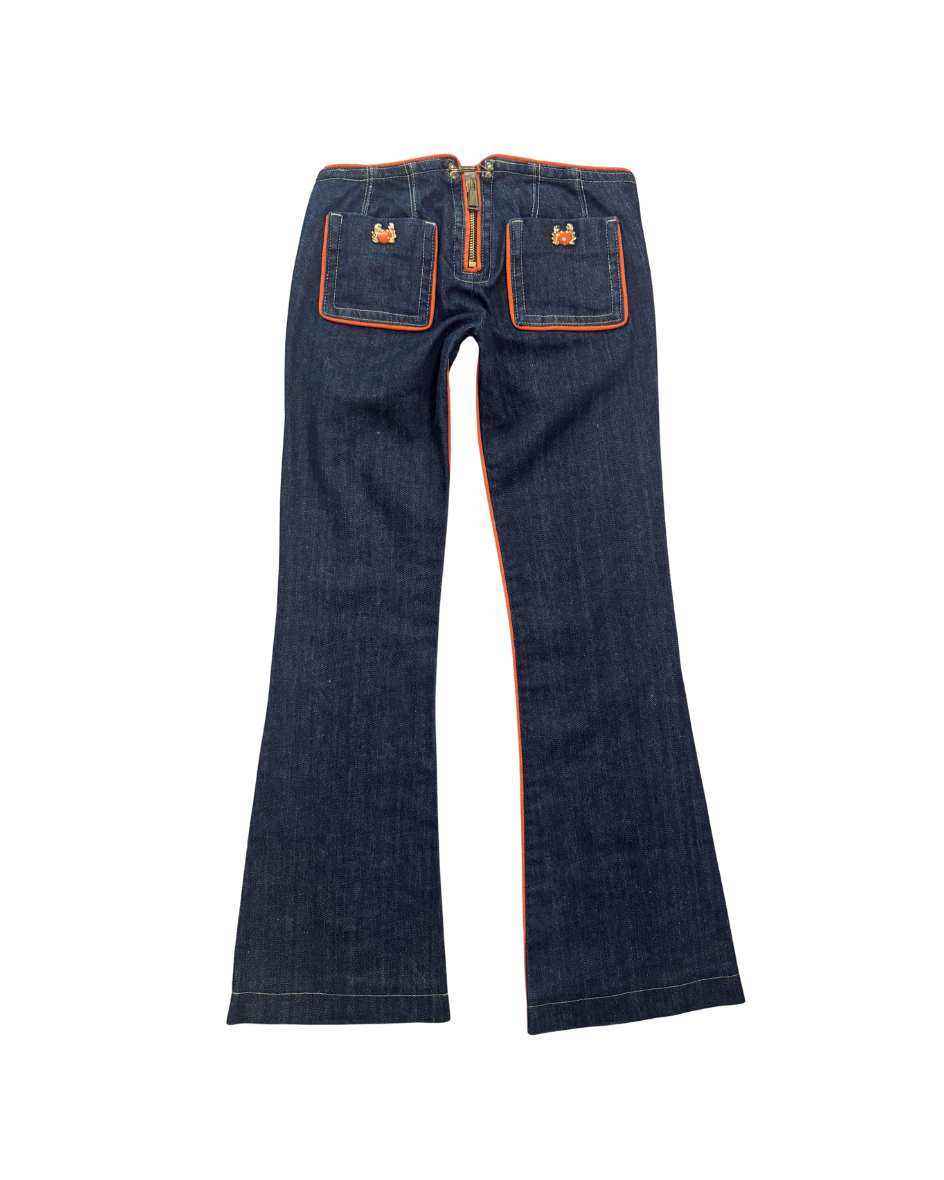 Dsquared² Low Waisted Crab Embellished Jeans