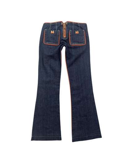 Dsquared² Low Waisted Crab Embellished Jeans