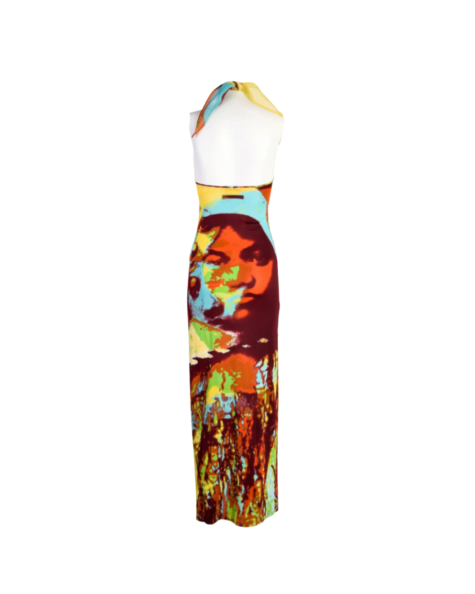 Jean Paul Gaultier ‘Love Boat’ Leather Detailed Halter Dress
