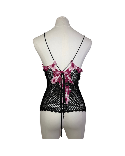 Vintage Oh Yes Floral Crochet Tank Top