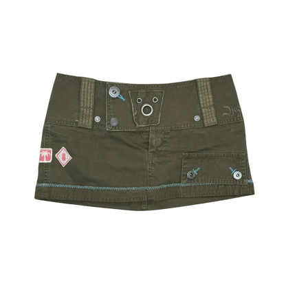 Diesel Green Utility Mini Skirt