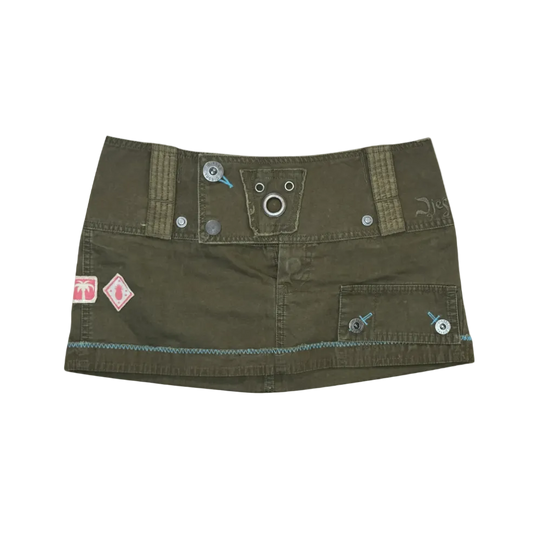 Diesel Green Utility Mini Skirt