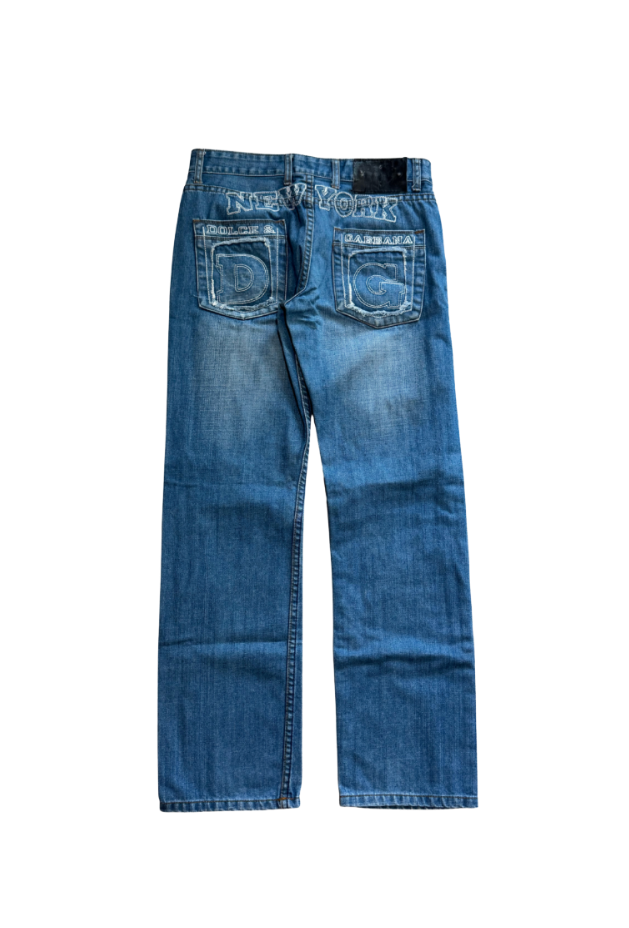 Dolce & Gabbana “New York” Embroidered Jeans