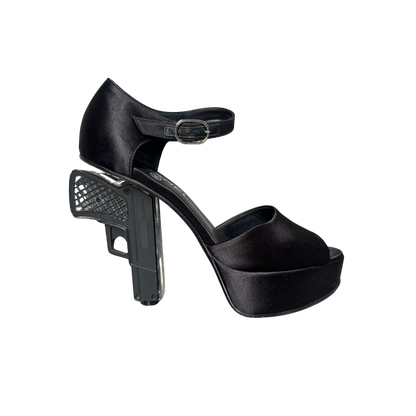 Chanel Black ‘Miami Vice’ Platform Gun Heels