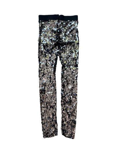 Dolce & Gabbana Silver Sequin Leggings