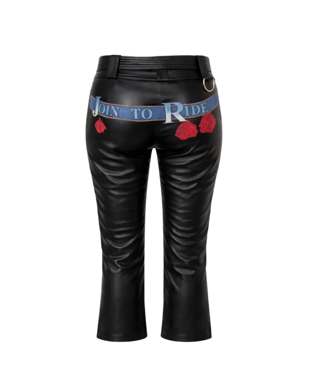 Dolce & Gabbana Black Leather “Join to Ride” Capri Pants